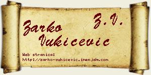 Žarko Vukičević vizit kartica